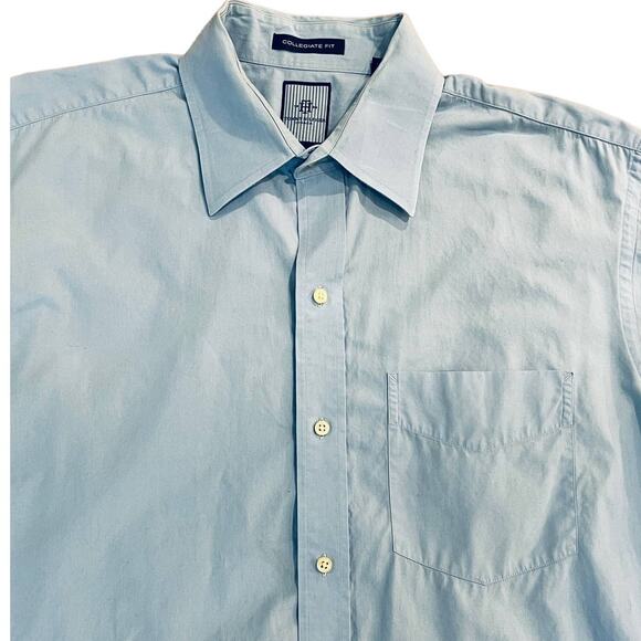 Tommy Hilfiger Ithaca Collegiate Fit Light Blue Long Sleeve Dress Shirt 16 32/33 - Picture 1 of 10